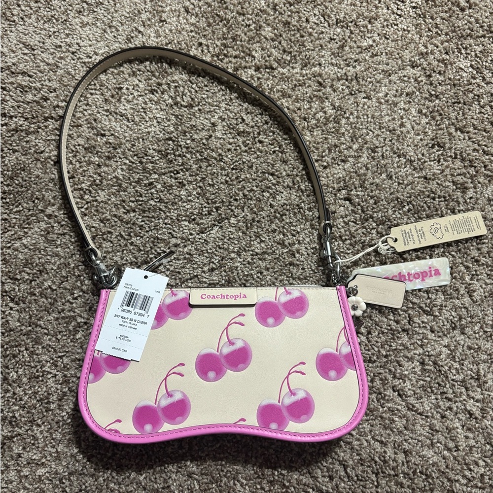 Coach for The Summer I Turned Pretty Small Wavy Shoulder Bag with Cherry Print
